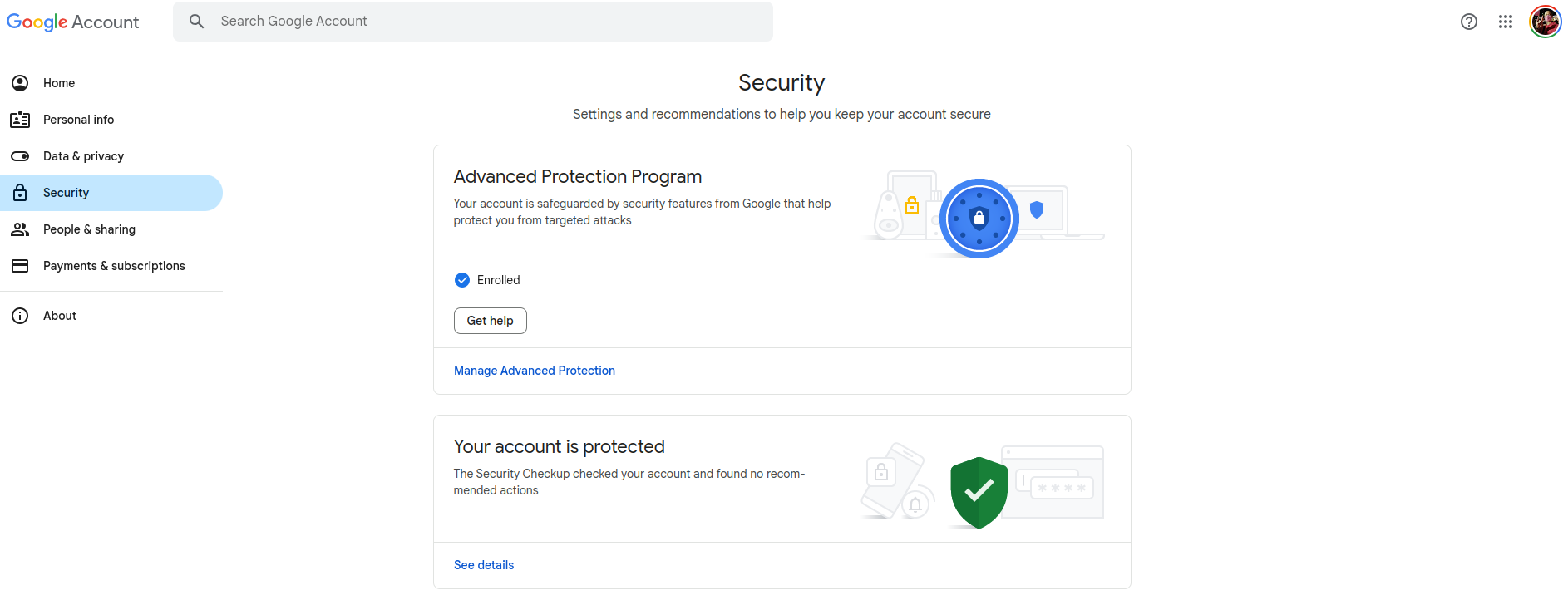Google Advanced Protection Program